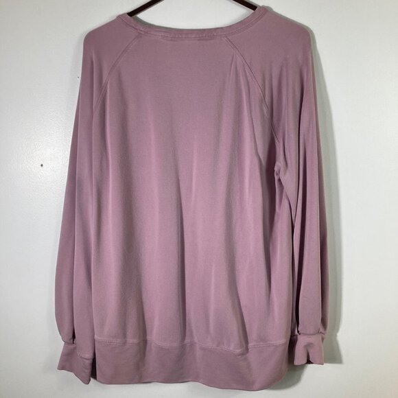 Womens Athleta Sweatshirt Pink M Spots - Picture 2 of 8